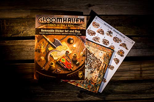 Gloomhaven: Mapa y juego de pegatinas extraíbles de las mandíbulas del león