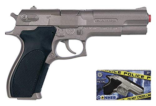 Gonher-Pistola Policía con 8 disparos, multicolor, sin talla (45)