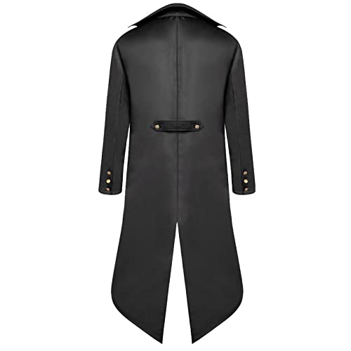 Gothden Chaqueta de cola vintage para hombre gótico victoriano abrigo uniforme disfraz de Halloween