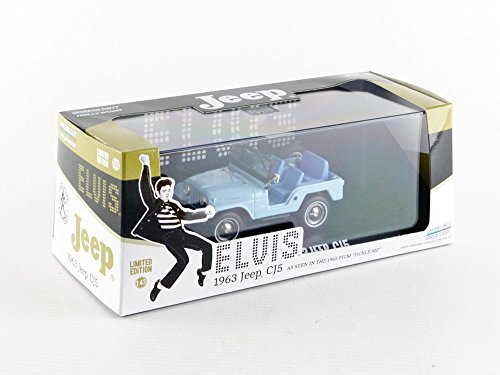 Greenlight Collectibles- 86310 – Jeep CJ 5 – Elvis Presley – 1963 – Escala 1/43 – Azul