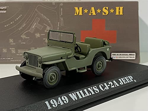 Greenlight M*A*S*H 1949 Willys Jeep CJ-2A 1972-83 Serie de TV 1:43 Escala 86592