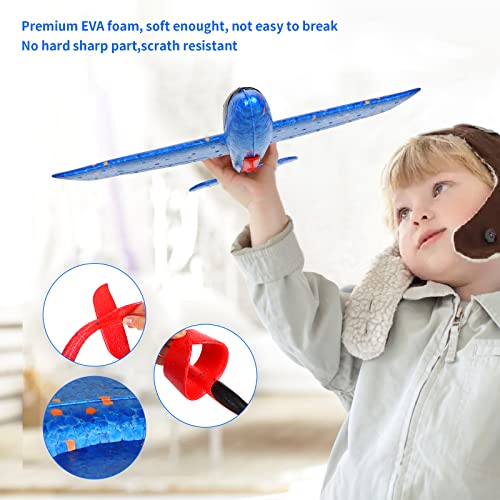 GUBOOM Avión Planeador, Avión de Espuma con Lanzador, Planeador de Juguete, Avión de Lanzamient, Avión Volador Planeador Espuma,Modelo de avión de Espuma para Juguete Infantil o Regalo