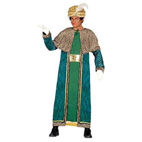 Guirca- Disfraz Rey Mago Baltasar para adulto, Color verde, talla L (42402.0)