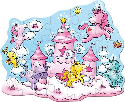 HABA-305467-Puzzle Unicornio Destello – Puzzle Entre Nubes puzle Infantil, Multicolor (305467)