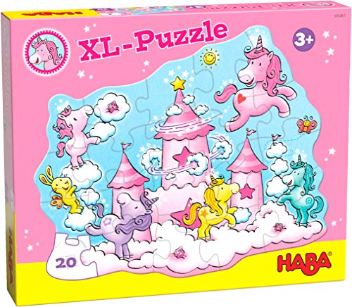 HABA-305467-Puzzle Unicornio Destello – Puzzle Entre Nubes puzle Infantil, Multicolor (305467)