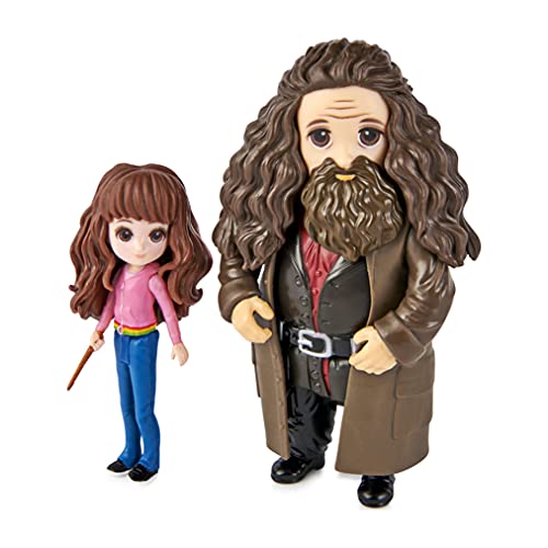 HARRY POTTER-WIZARDING WORLD - FIGURAS HARRY POTTER MAGICAL MINIS - Harry Potter Friendship Set: 2 Muñecos Hermione Granger y Rubeus Hagrid con 1 Criatura -6061833- Juguetes Niños 5 Años +