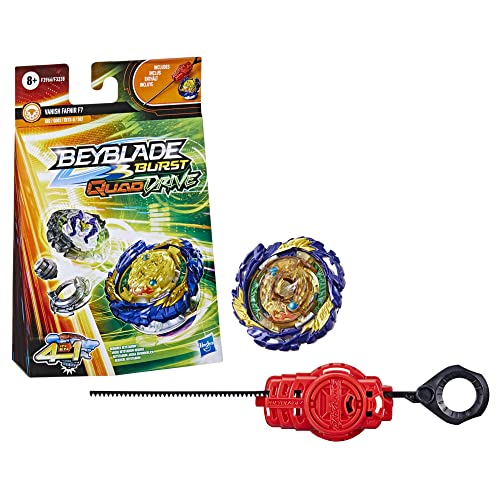 Hasbro Beyblade Burst QuadDrive, Starter Pack con Túpie Vanish Fafnir F7 y Lanzador, Juguete para niños, Multicolor (F3338EU4)