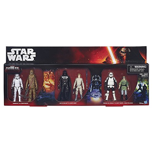 Hasbro Star Wars B4840 - Juego de 6 figuras de Saga Battle Pack (B5010) Episodio 1-3 personajes