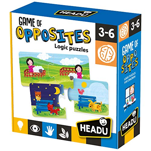 Headu Headu-IT20805 Game of Opposites-Juego Educativo Infantil Stem niñas Entre 3 y 6 años. Desarrollo del Pensamiento lógico por comparación, Multicolor (IT20805)