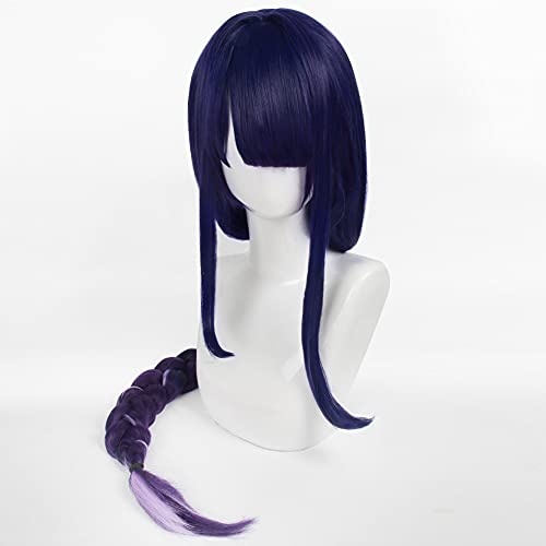 HIROAKIYA Raiden Shogun Baal Wig, Genshin Impact Raiden Shogun Baal Cosplay Wig with Wig Cap