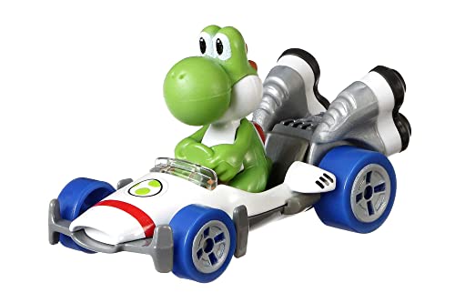 Hot Wheels - Mario Kart, Yoshi, Vehiculos, Coche de juguete (Mattel GBG29) , color/modelo surtido