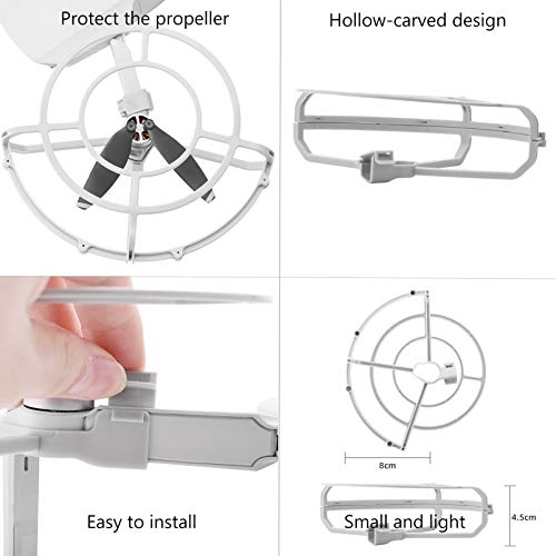 iEago RC Juego de 2 accesorios: protector de hélice rodeado contra colisiones, cubierta protectora + tren de aterrizaje doblado + soporte de hélice estabilizador fijo para DJI Mavic Mini 2 Drone