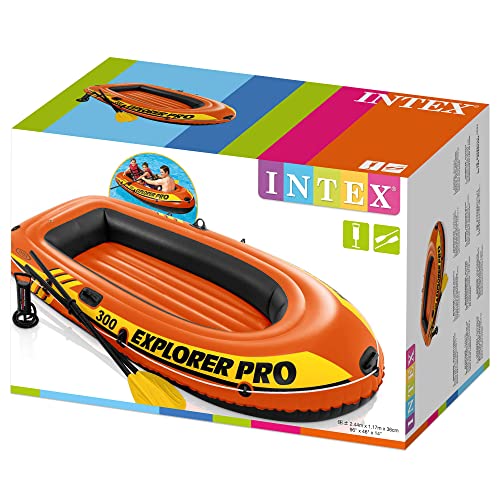 INTEX 58357NP - Barca hinchable Explorer Pro 200 con remos e hinchador