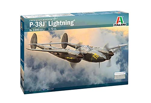 Italeri 1:72 US P-38J Lightning, maqueta, modelismo, Manualidades, Hobby, Pegar, Juego de construcción de plástico, detallado (1446S)