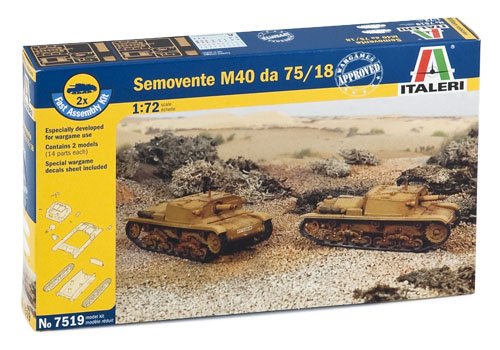 Italeri 7519S Semovente M40 da 75/32 - Maqueta de Tanque (Escala 1:72)