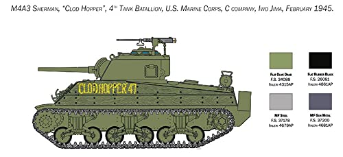 Italeri-M4A2 Sherman US Marine Cuerpo 1/35 (IT3638)