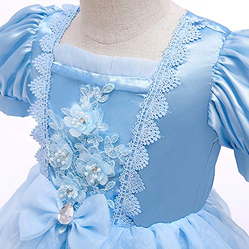 IWEMEK Disfraz de Cenicienta de Sofía para niñas + accesorios Set de cuento de hadas Cosplay disfraces de Halloween Carnaval disfraces de Navidad, cumpleaños