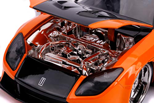 Jada Toys Fast & Furious Mazda RX-7-Coche de Juguete (Escala 1:24), Color Naranja metálico (253203058)