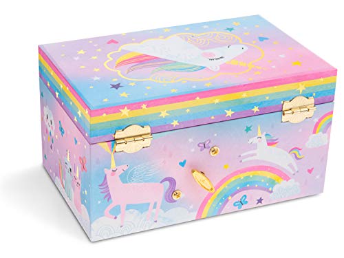 Jewelkeeper - Caja Musical de Unicornio y Juego de Joyas de niñitas - 3 Regalos de Unicornio para niñas