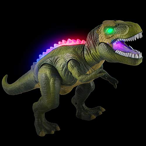 JOYIN Dinosaurio de Control Remoto Electric Mando a Distancia T-Rex Dinosaurio con luz y Rugido Realista Juguetes Niños 3 4 5 años