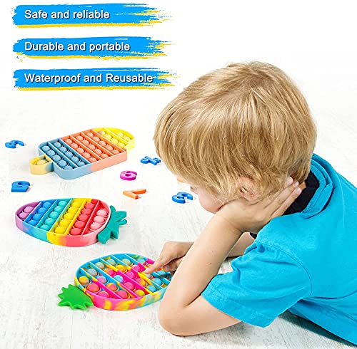 Juego de 3 juguetes de Sensory Fidget Pop On It para niños y adultos, ideales como regalo para la fiesta de cumpleaños, para aliviar el estrés y la ansiedad, juguete para ADHD Autism Needs