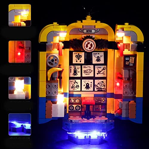 Juego de luces LED para Lego 75551 Minions y su guarida, juego de iluminación de conexión USB compatible con Lego 75551 (solo luces, modelos sin Lego)