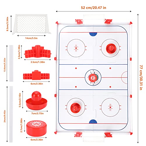 Juego de mesa de hockey de aire, Yideng, mini mesa de hockey sobre aire, mesa portátil de hockey de aire para niños, juego de mesa de hockey sobre aire juego de hockey de aire para niños y niñas 3+