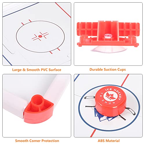 Juego de mesa de hockey de aire, Yideng, mini mesa de hockey sobre aire, mesa portátil de hockey de aire para niños, juego de mesa de hockey sobre aire juego de hockey de aire para niños y niñas 3+