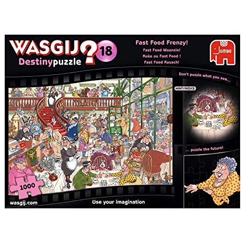 Jumbo- Wasgij Destiny 18 Fast Food Frenzy Puzle de 1000 Piezas (19157.0)