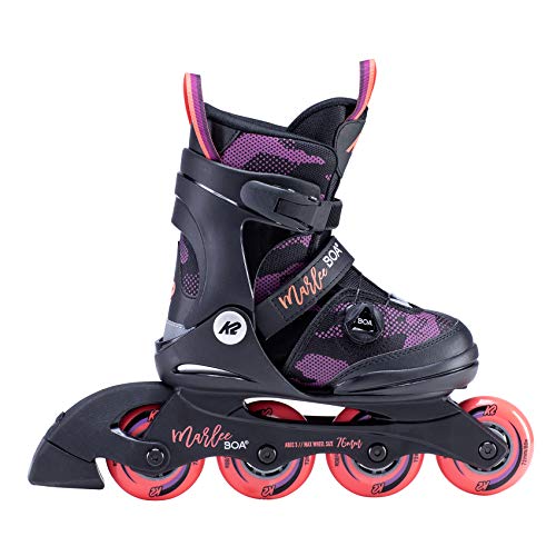 K2 Marlee Boa Patines, Girls, Negro/Morado, M (32-37 cm)