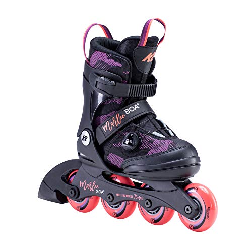 K2 Marlee Boa Patines, Girls, Negro/Morado, M (32-37 cm)