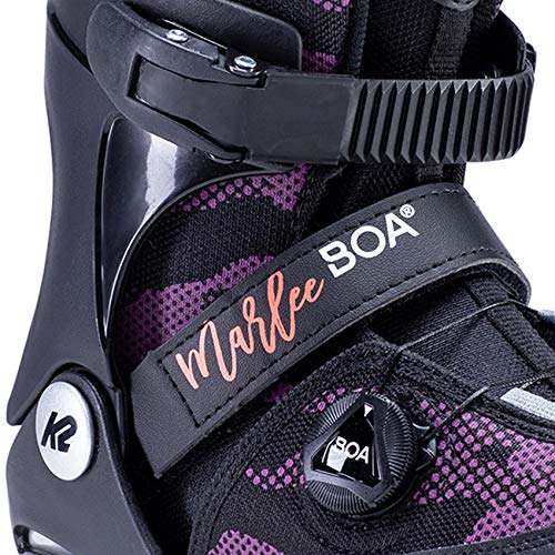 K2 Marlee Boa Patines, Girls, Negro/Morado, M (32-37 cm)