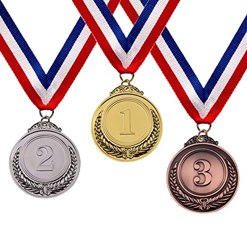 Kaimeilai 3 medallas de metal para ganar el premio del premio Olímpico, medallas de oro con collar, medallas para deportes, juguetes de competición, premios para fiestas