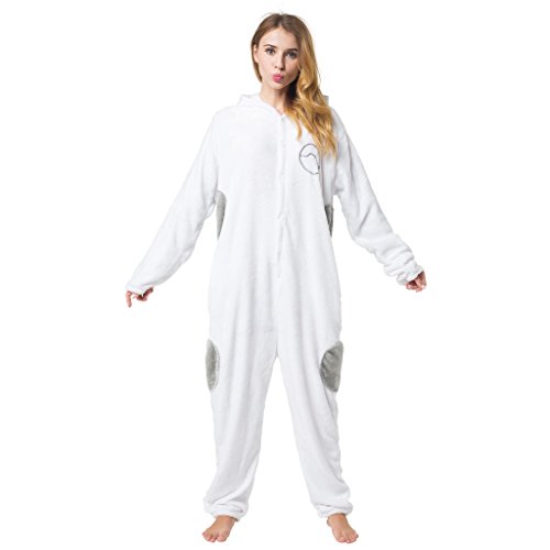 Katara-(10+ Modelos) Kigurumi Pijamas Disfraz Animal Halloween Adultos, Color baymax, Talla 155-165cm (1744) , color/modelo surtido