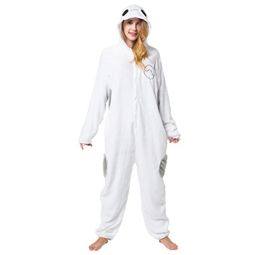 Katara-(10+ Modelos) Kigurumi Pijamas Disfraz Animal Halloween Adultos, Color baymax, Talla 155-165cm (1744) , color/modelo surtido