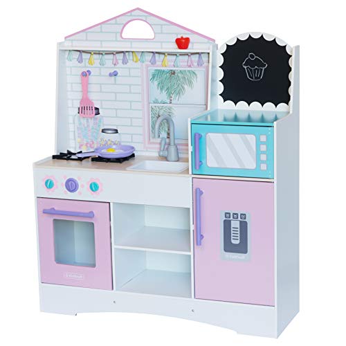 KidKraft 10119 Cocina de Juguete Dreamy Delights - Rosa de madera para niños