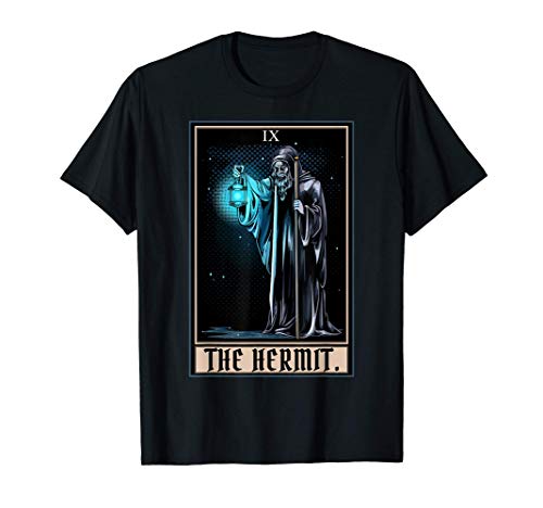 La carta del Tarot Ermitaño Gothic Halloween Grim Reaper Camiseta