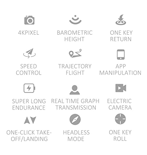 LANGZDHE Drone 4K, fotografía aérea de HD UAV, Distancia de Control Remoto 120m, Equipado con la cámara ESC Anti-Shake UAV, transmisión de Imagen en Tiempo Real, Control de Velocidad