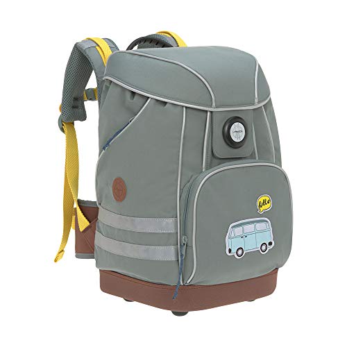 LÄSSIG Adventure Juego de mochilas escolares 5 piezas, 40 cm, 15 L, Bus verde