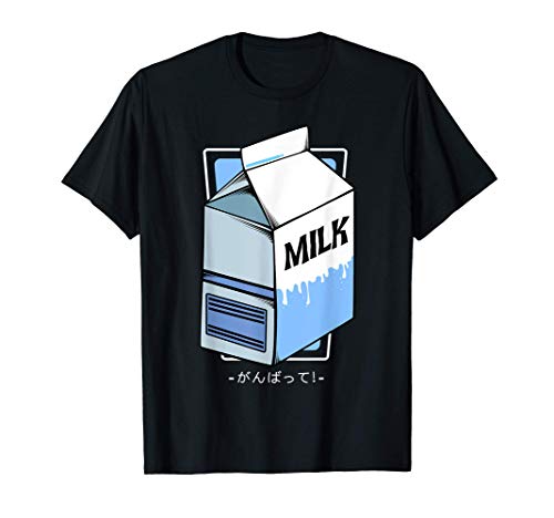 Leche japonesa Kawaii Kanji Otaku Tokio Osaka Manga Anime Camiseta