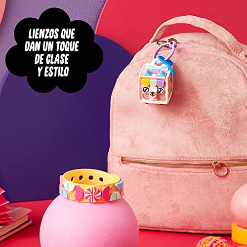 LEGO 41944 Dots Gatito Goloso: Pulsera y Adorno para Mochila, Kit de Manualidades 2en1, Joyería DIY para Niños y Niñas 6 Años