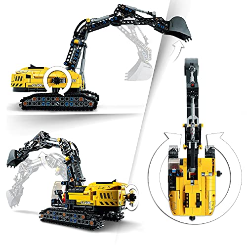 LEGO 42121 Technic Excavadora Pesada a Tractor, Modelo 2 en 1, Juguete de Construcción de Vehículos para Niños 8 Años