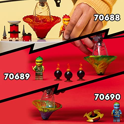 LEGO 70689 Ninjago Entrenamiento Ninja de Spinjitzu de Lloyd, Peonza de Juguete para Niños de 6 Años, Juego de Acción con Mini Figura