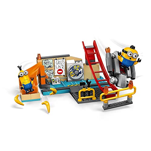 LEGO 75546 Minions El Origen de GRU, Minions en el Laboratorio de GRU, Juguete de Construcción para Niños +4 años con Mini Figuras