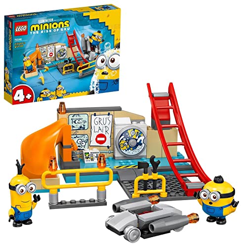 LEGO 75546 Minions El Origen de GRU, Minions en el Laboratorio de GRU, Juguete de Construcción para Niños +4 años con Mini Figuras