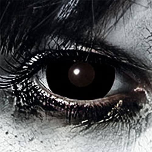 Lentillas de contacto de colores mini sclera sin receta 1 par de Zombie Vampire Cosplay Carnival Zombie Negro