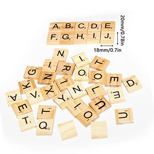 Letras Scrabble Madera Scrabble Letras Scrabble Madera Scrabble Original Azulejos De Madera Con Letras Letras de Madera De La A A La Z Letras Madera Scrabble Para Jugar, Manualidades, 100 Piezas