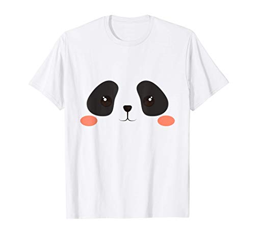 Lindo disfraz de cara de oso panda de Halloween para niñas Camiseta