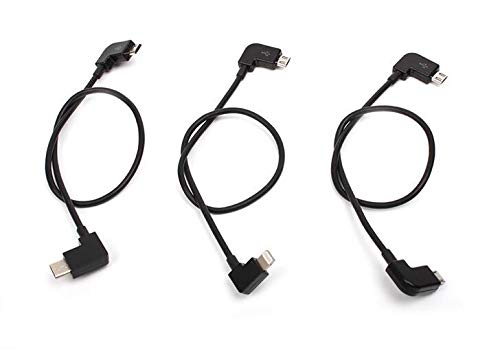 Linghuang - Cable de datos micro USB a tipo C para conectar smartphones y tablets con mando a distancia para DJI Mini SE/Mavic Mini/Pro/Spark/Mavic Air/Mavic 2.