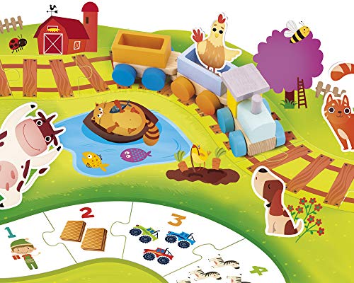 Lisciani - Carotina Baby - El alegre trenecito de madera - Juego educativo para niños a partir de 2 años